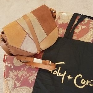 Leather cross body shoulder bag